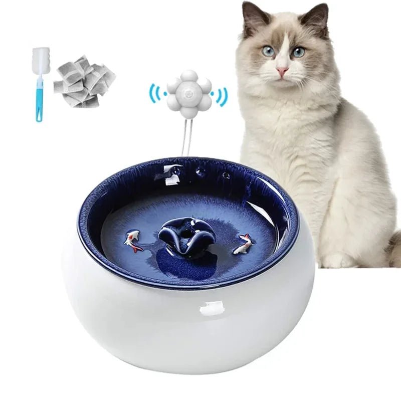 Ceramic cat water fountain hotsell