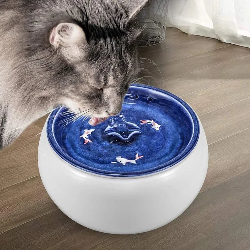 1.5L Electric Ceramic Drinking Fountain - The Cat Mom Shop