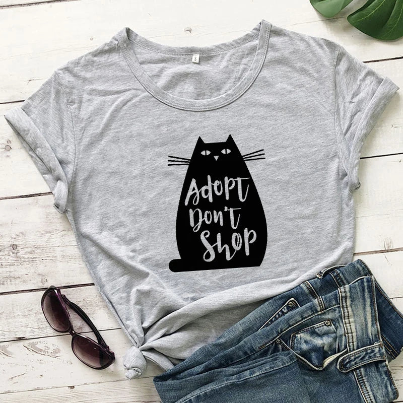 Adopt Don't Shop 100% Cotton T-shirt