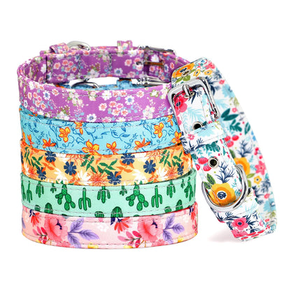 Nylon Floral Printed Cat Collar