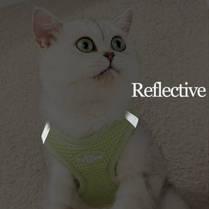 Reflective Cat Harness Leash Set