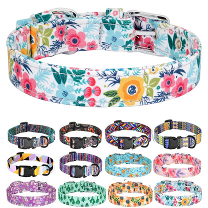 Nylon Floral Printed Cat Collar