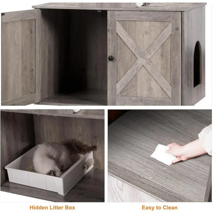 Cat Tree With Litter Box Enclosure
