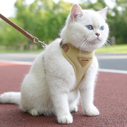 Suede Cat Harness With Leash