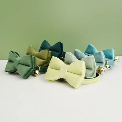 Velvet Bow Tie Cat Collar