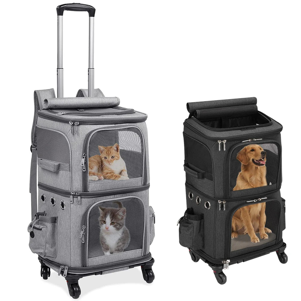 Double Compartment Cat Trolley
