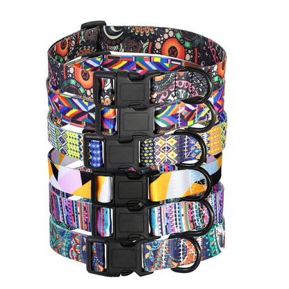 Nylon Floral Printed Cat Collar