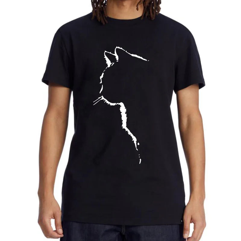 Cat Print Casual T-Shirt