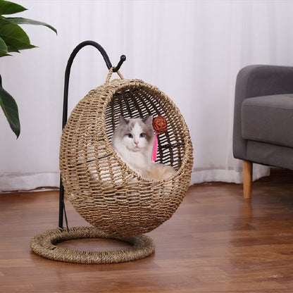 Cat Lounging Hanging Basket