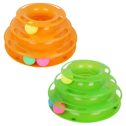 Tri-Level Cat Ball Toy