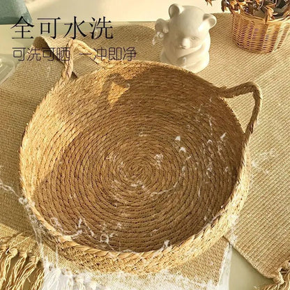 Rattan Weave Cat Bed Basket - The Cat Mom Shop